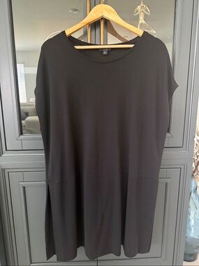 COS Black Short-Sleeve Tunic Top